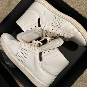 Saint Laurent High-top Sneakers in white and silver studs size 38